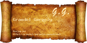 Graedel Gergely névjegykártya